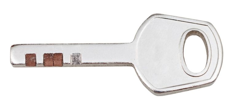little steel door key for disc tumbler lock